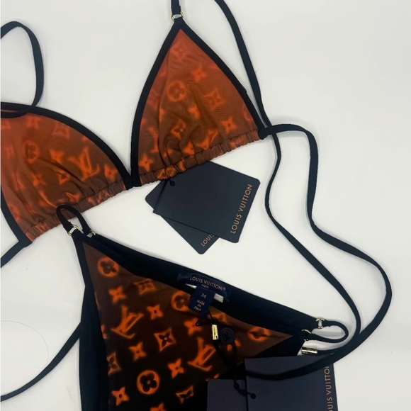 Louis Vuitton Other - Louis Vuitton Black and Orange Bikini Set